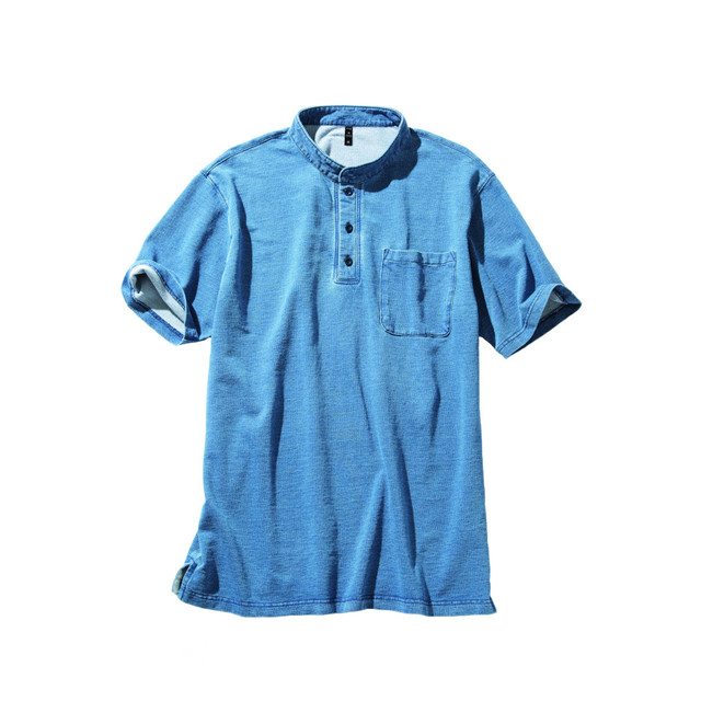D406　STANDCOLLAR-POLOSHIRTの商品画像00