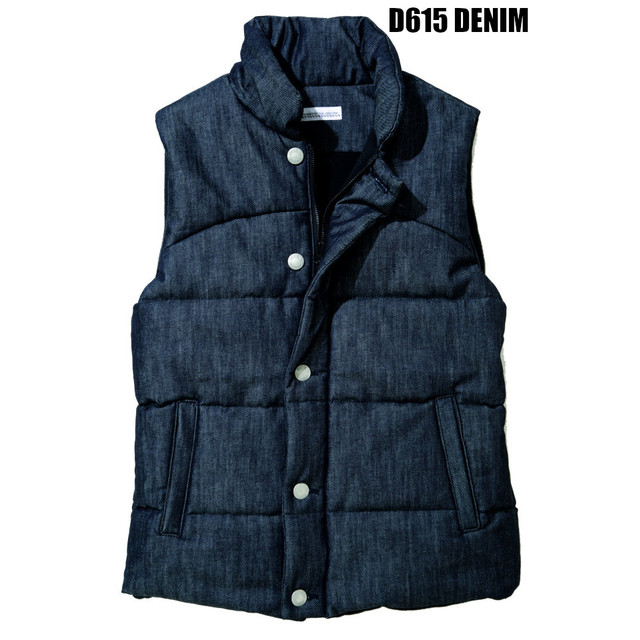 D615DENIM　DENIM fake down vestの商品画像00