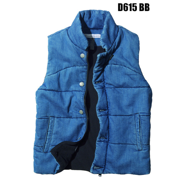 D615DENIM　DENIM fake down vestの商品画像01